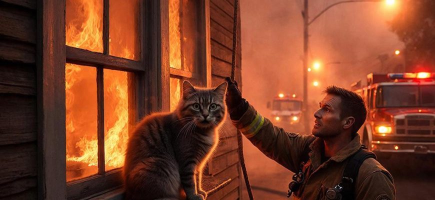 Хвостатый заложник огня: как мы спасали любимую кошку из пламени и чему это нас научило
